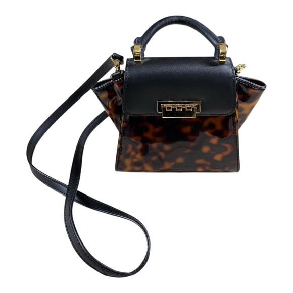 ZAC Posen Eartha Mini Top Handle Tortoise Shell Patent Bag - Picture 2 of 9